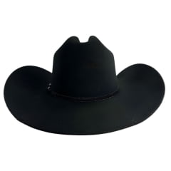 Chapéu Country Eldorado Edição Limitada Ana Castela Feltro Importado Preto Com Pelo Aba 10 Carneira Em Couro AC960.C
