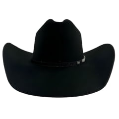 Chapéu Country Eldorado Edição Limitada Ana Castela Feltro Importado Preto Com Pelo Aba 10 Carneira Em Couro AC960.C