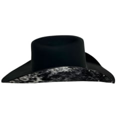 Chapéu Country Eldorado Edição Limitada Ana Castela Feltro Importado Preto Com Pelo Aba 10 Carneira Em Couro AC960.C