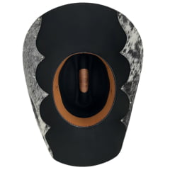 Chapéu Country Eldorado Edição Limitada Ana Castela Feltro Importado Preto Com Pelo Aba 10 Carneira Em Couro AC960.C