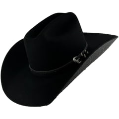 Chapéu Country Eldorado Edição Limitada Ana Castela Feltro Importado Preto Duas Bandinhas Aba 10 Detalhe Brilho AC960B