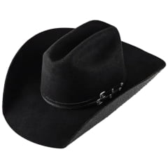 Chapéu Country Eldorado Edição Limitada Ana Castela Feltro Importado Preto Duas Bandinhas Aba 10 Detalhe Brilho AC960B