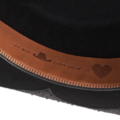 Chapéu Country Eldorado Edição Limitada Ana Castela Feltro Importado Preto Duas Bandinhas Aba 10 Detalhe Brilho AC960B