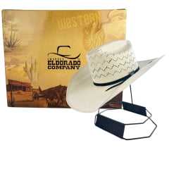 Chapéu Country Eldorado Palha 15X C. Ropers Aba 10.5 Denver Carneira Em Tecido REF:EC1513