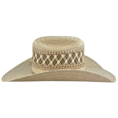 Chapéu Country Eldorado Palha 15X Shantung C. Ropers Aba 10.5 New Bicolor - Ref: EC841