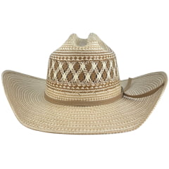 Chapéu Country Eldorado Palha 15X Shantung C. Ropers Aba 10.5 New Bicolor - Ref: EC841