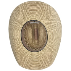 Chapéu Country Eldorado Palha 15X Shantung C. Ropers Aba 10.5 New Bicolor - Ref: EC841