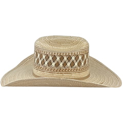 Chapéu Country Eldorado Palha 15X Shantung C. Ropers Aba 10.5 New Bicolor - Ref: EC841
