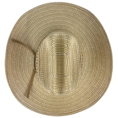Chapéu Country Eldorado Palha 15X Shantung C. Ropers Aba 10.5 New Bicolor - Ref: EC841