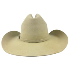 Chapéu Country Lagomarsino Cowboy Renegado Sombrero Pelo De Lebre Premium Bege Aba 10 Carneira De Couro
