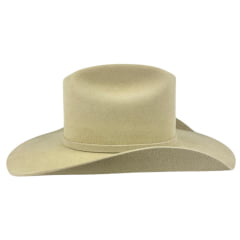 Chapéu Country Lagomarsino Cowboy Renegado Sombrero Pelo De Lebre Premium Bege Aba 10 Carneira De Couro