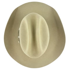 Chapéu Country Lagomarsino Cowboy Renegado Sombrero Pelo De Lebre Premium Bege Aba 10 Carneira De Couro