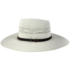 Chapéu Country Marcatto Bangora Branco Bandinha Marrom Com Nossa Senhora Ref:15585