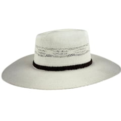 Chapéu Country Marcatto Bangora Branco Bandinha Marrom Com Nossa Senhora Ref:15585