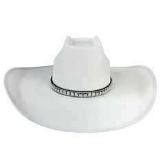 Chapéu Country Mundial Dakota Branco Com Strass Ref.289