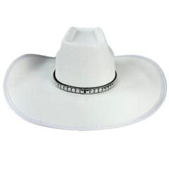 Chapéu Country Mundial Dakota Branco Com Strass Ref.289