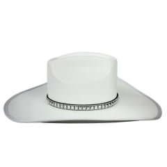 Chapéu Country Mundial Dakota Branco Com Strass Ref.289