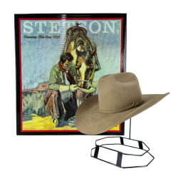 Chapéu Country Pelo De Lebre Stetson Sahara Carneira Em Couro Ref:64434