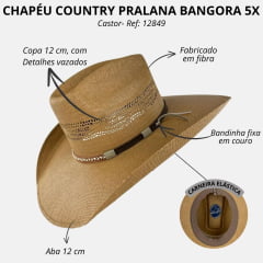 Chapéu Country Pralana Bangora Rodeo Cross Castor Ref.12849