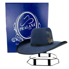 Chapéu Country Pralana Bull Rider Grafite Aba 12- Ref.12405 Carneira em Couro