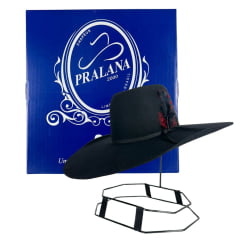 Chapéu Country Pralana Champion Biplay Preto Carneira Elastica Ref 12418
