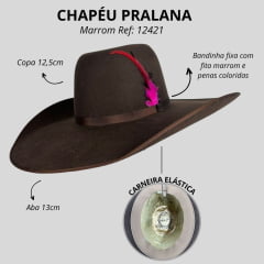 Chapéu Country Pralana Champion Extreme II Marrom Carneira Elastica Ref 12421
