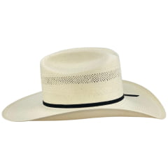 Chapéu Country Resistol Genuine Shantung Panamá 20X Palha Natural USTRC Big Money - Ref:RSUSBM-30408170