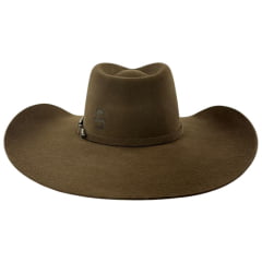 Chapéu Country Stetson Feltro Tabaco 50X Bandinha Fixa Duas Fivelas Carneira Couro Ref:64449