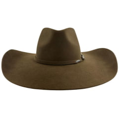 Chapéu Country Stetson Feltro Tabaco 50X Bandinha Fixa Duas Fivelas Carneira Couro Ref:64449