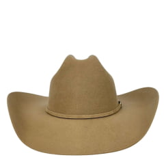 Chapéu Country Stetson Caramelo De Feltro Com Carneira Em Couro Ref:64433