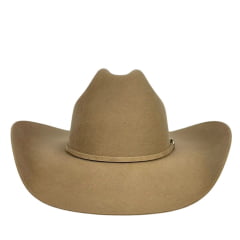 Chapéu Country Stetson Caramelo De Feltro Com Carneira Em Couro Ref:64433