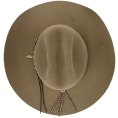 Chapéu Country Stetson Feltro Camel Bandinha Com Strass Pingente Pena REF:64463