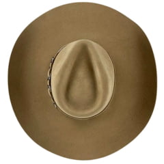 Chapéu Country Stetson Feltro Camel Bandinha Feltro Com Duas Fivelas Carneira Couro - REF:64449