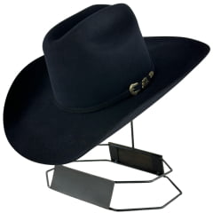 Chapéu Country Stetson Pelo De Lebre 160 Anos Azul Night Blue Carneira Em Couro Ref:64444