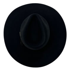 Chapéu Country Stetson Pelo De Lebre Preto Carneira Em Couro Ref:64441