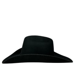 Chapéu Country Stetson Preto de Feltro Com Carneira de Couro Ref: 64433-90