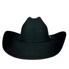 Chapéu Country Stetson Preto de Feltro Com Carneira de Couro Ref: 64433-90