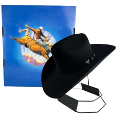 Chapéu Country Ustrc Resistol Black 6x Lã E Feltro Made In U.S.A Carneira Dri-Lex Ref: RFUSTR-72420767