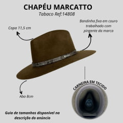 Chapéu De Feltro Marcatto Tabaco Com Abridor De Garrafa Ref:14808