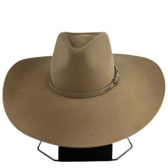 Chapéu Country Stetson Feltro Camel Bandinha Feltro Com Duas Fivelas Carneira Couro - REF:64449