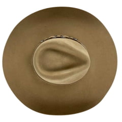 Chapéu Country Stetson Feltro Camel Bandinha Feltro Com Duas Fivelas Carneira Couro - REF:64449