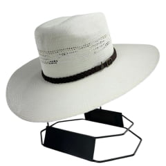 Chapéu Country Marcatto Bangora Branco Bandinha Marrom Com Nossa Senhora Ref:15585