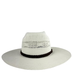 Chapéu Country Marcatto Bangora Branco Bandinha Marrom Com Nossa Senhora Ref:15585