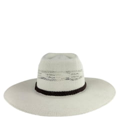 Chapéu Country Marcatto Bangora Branco Bandinha Marrom Com Nossa Senhora Ref:15585
