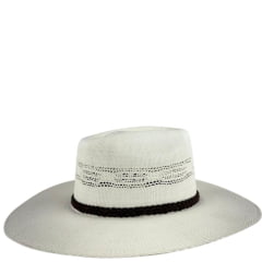 Chapéu Country Marcatto Bangora Branco Bandinha Marrom Com Nossa Senhora Ref:15585