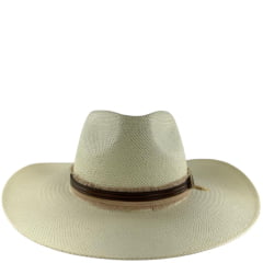 Chapéu Stetson De Palha Marfim Com Bandinha De Couro E Pingente REF:65562
