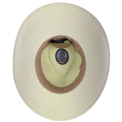 Chapéu Stetson De Palha Marfim Com Bandinha De Couro E Pingente REF:65562
