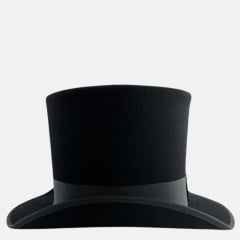 Chapéu Especial Pralana Cartola Inglesa Preto Carneira Couro Ref: 11739