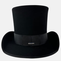 Chapéu Especial Pralana Cartola Inglesa Preto Carneira Couro Ref: 11739
