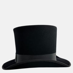 Chapéu Especial Pralana Cartola Inglesa Preto Carneira Couro Ref: 11739